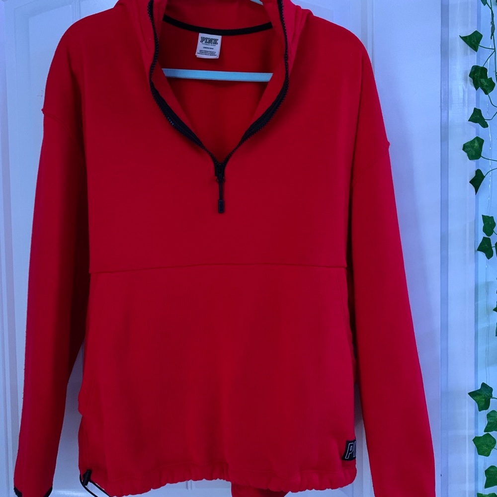 PINK Quarter-zip Classic Logo Sweatshirt